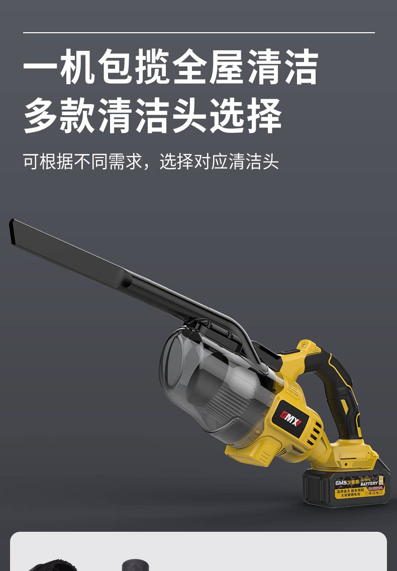 Handheld Lithium Battery Vacuum Cleaner, Household and Car Dust Remover, Vacuum with Super Powerful Suction, Convenient Industrial Vacuum Cleaner