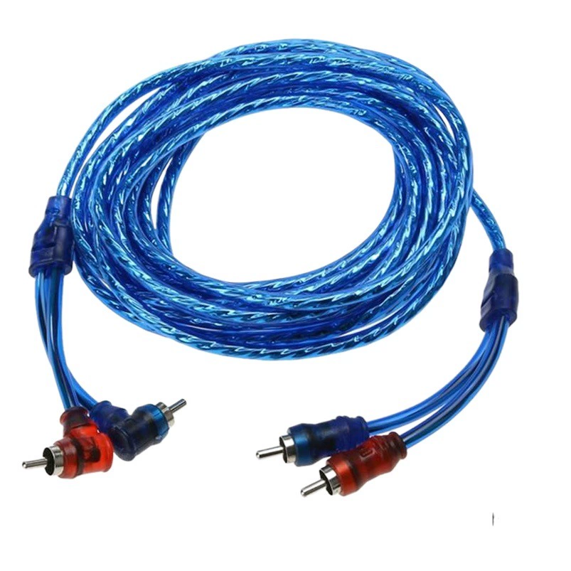 Синий автомобильный аудио усилитель аудио линия Автомобильная Модифицированная аудио линия 2RCA-2RCA количество больше цена от лучших