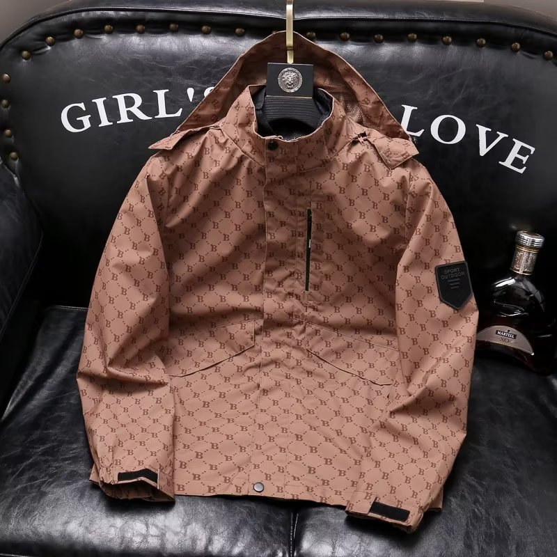 New Youth Men's Sports Spring And Autumn Casual Hooded Windbreaker Trendy Waterproof Outdoor Vintage Jacket_viptrois.com