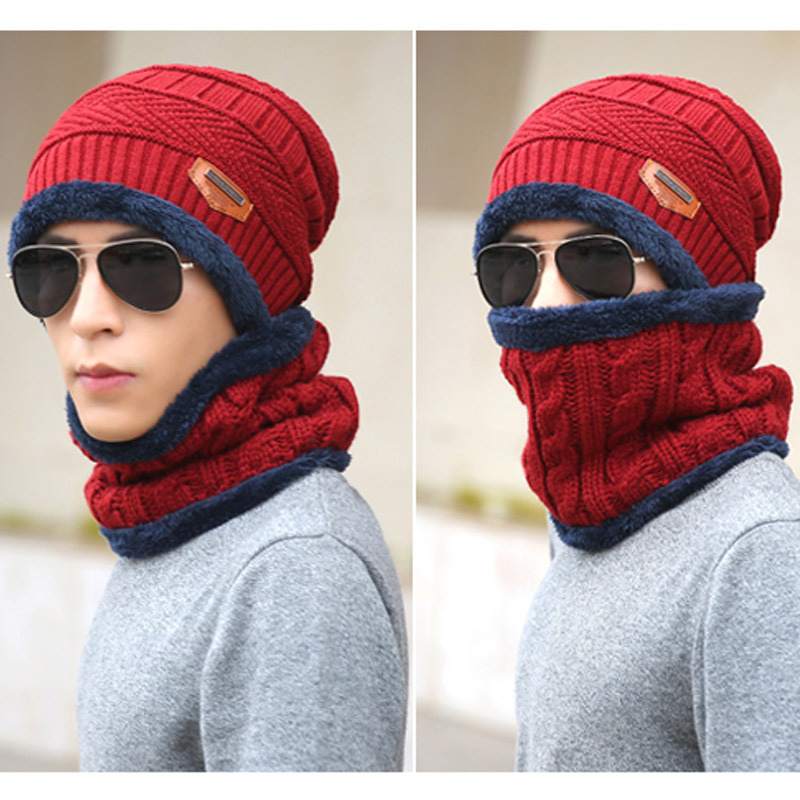 Korean Woolen Cap And Velvet Pullover Cap Outdoor Windproof Earmuffs Warm Knitted Hat Men display picture 3