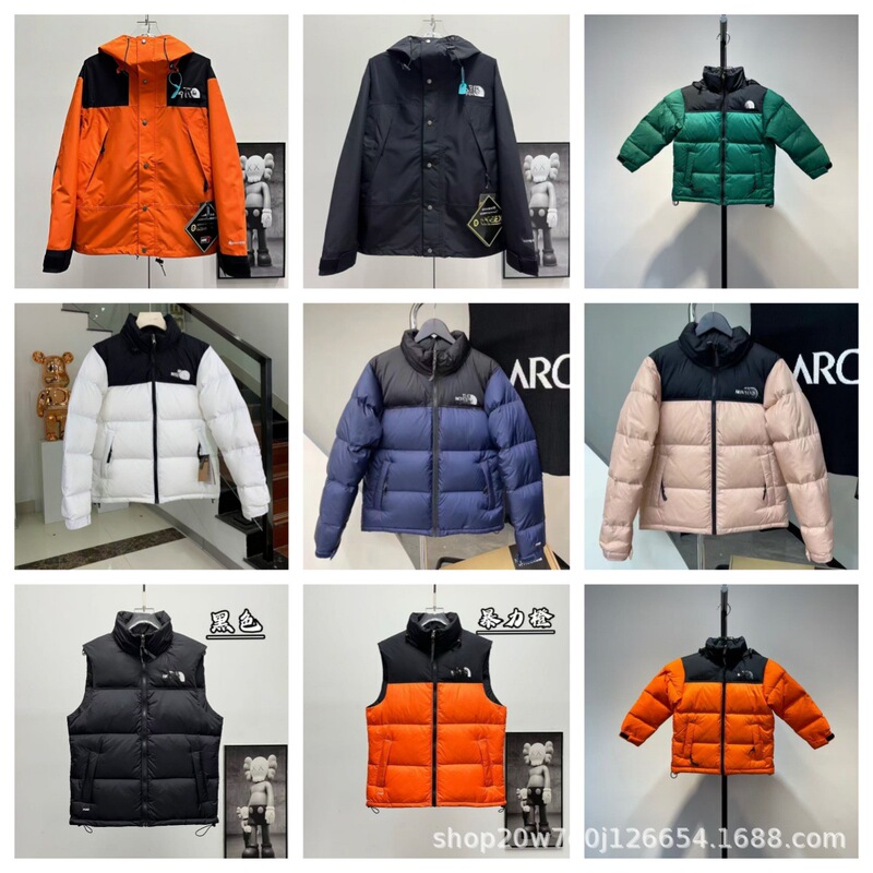 Cross-Border High-End Version of the North Face 1996 down Jacket for Men and Women, Thickened Waterproof White Duck down Puffer Jacket, 700 Fill Power