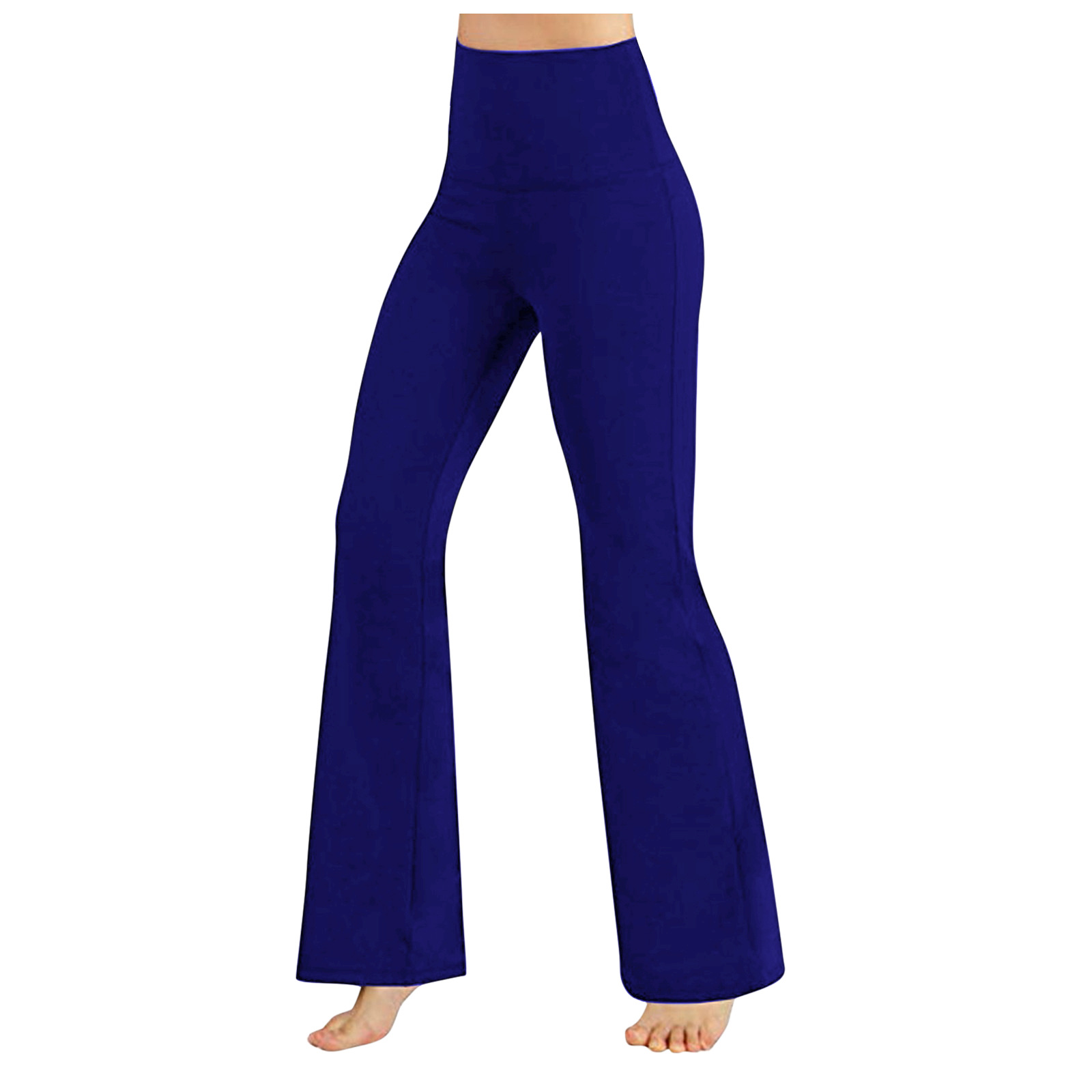 Women's Clothing fashionable slimming new high waisted high elastic solid color large leg pants casual yoga pants _voghion.com
