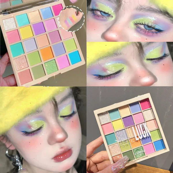 Mgl 25-Color Lucky Eyeshadow Macaron Palette Colorful Stage Makeup Fine Shimmer Pearlescent Dopamine Series Summer