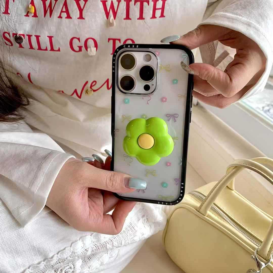 Pequeñas flores de lazo de nicho frescas para Apple 15Pro/16Pro funda para teléfono móvil 14PM nuevo 13 femenino 16PM