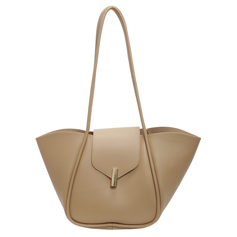Bolso de cubo de gran capacidad explosivo transfronterizo para mujer 2025 nuevo bolso de hombro casual simple bolso de viaje de cuero suave