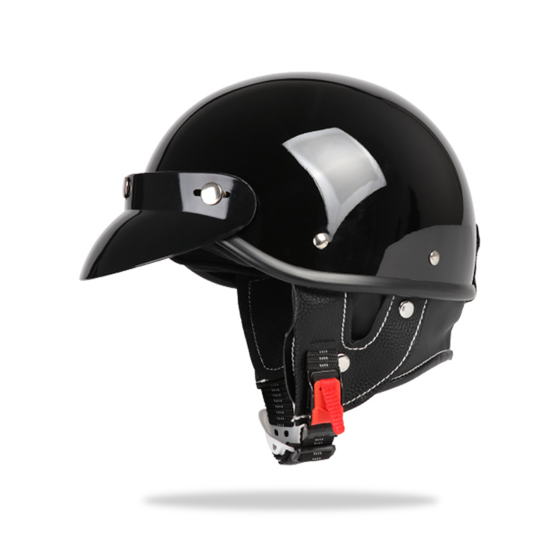 [Spot] Comercio exterior casco de motocicleta eléctrico retro medio casco cuatro estaciones casco de ciclismo protector solar para hombres y mujeres ligero