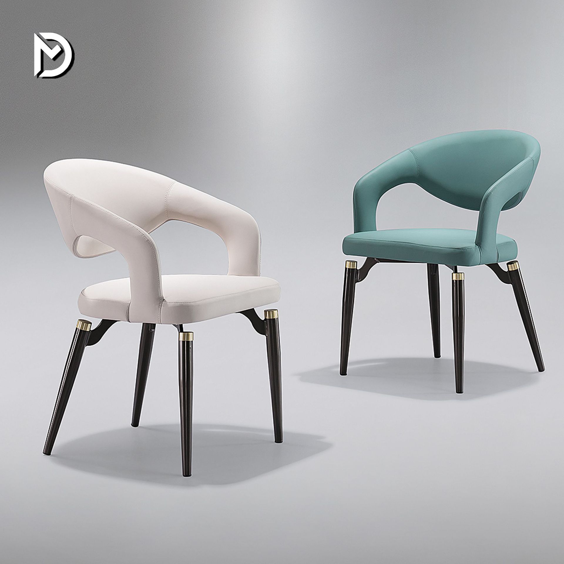 Light Luxury Dining Chair, Simple Home Modern Restaurant Chair, Hotel Banquet Hall Italian Minimalist Leather Chair, Dining Box Chair