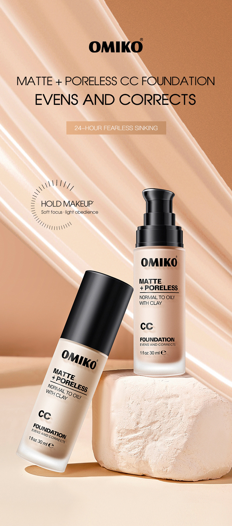 OMIKO MATTE + PORELESS CC FOUNDATION
