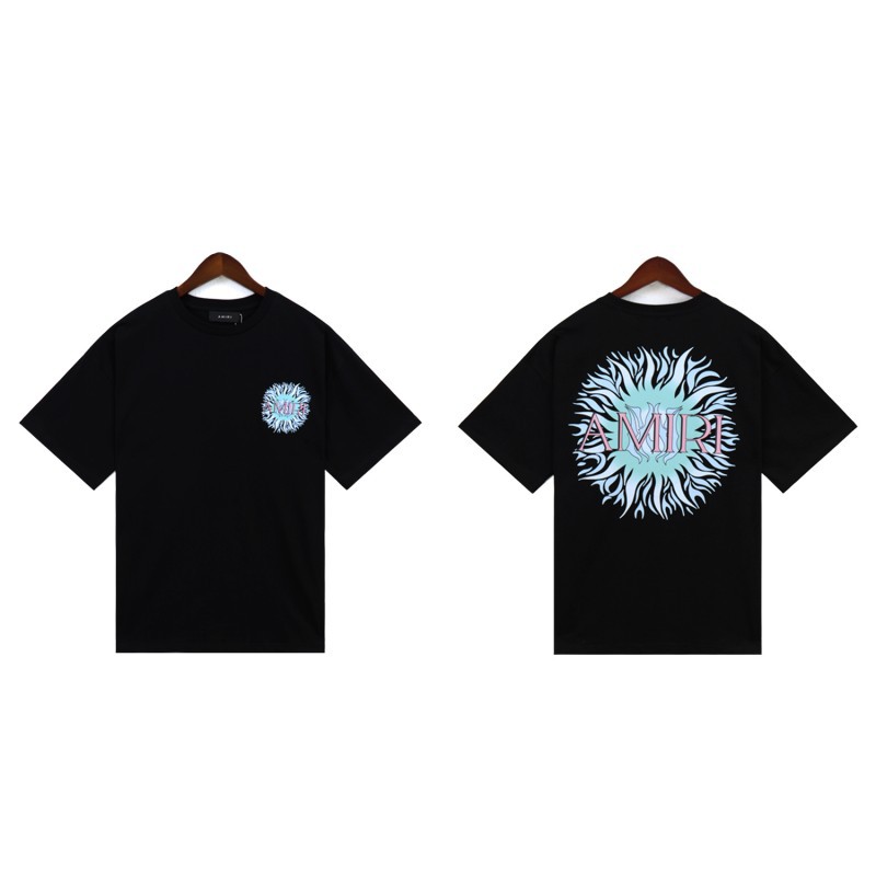 Am24 nuevo logo camiseta de manga corta número 22 lavado retro pareja tendencia deportes 5 puntos pantalones cortos traje 1ri