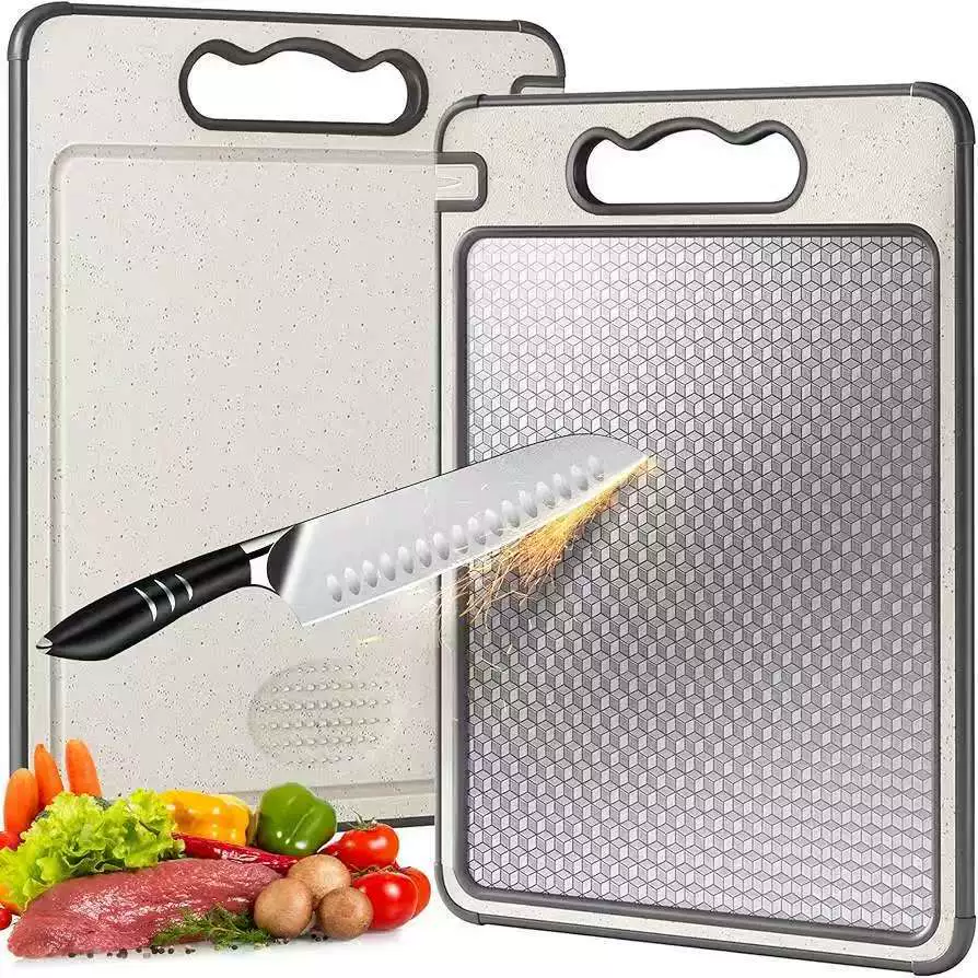Double-sided cutting board stainless steel, Amazon, 3D