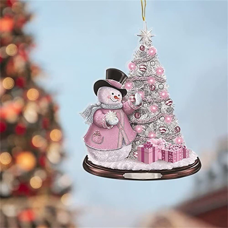 クリスマス装飾雪だるまクリスマスツリー装飾装飾アイデアアクリル平面農舎装飾プレゼント|undefined