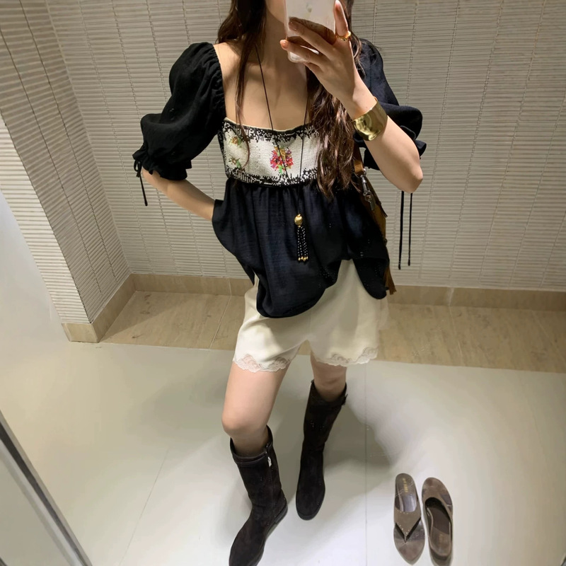 High-Quality Ice26 Early Autumn Sequin Embroidered Shirt High-Quality Ice26 Early Autumn Sequin Embroidered Shirt