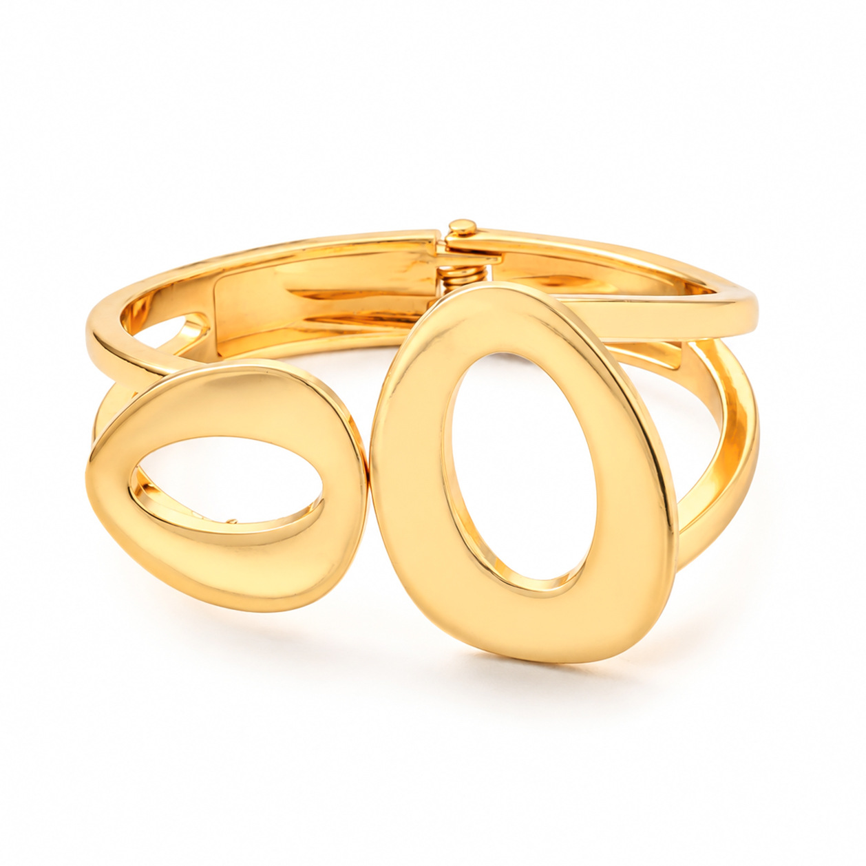 Pulsera Popular Transfronteriza Europea y Americana, Estilo Minimalista INS, Patrón de Onda Irregular, Joyería de Metal Brillante, Accesorios para Mujer