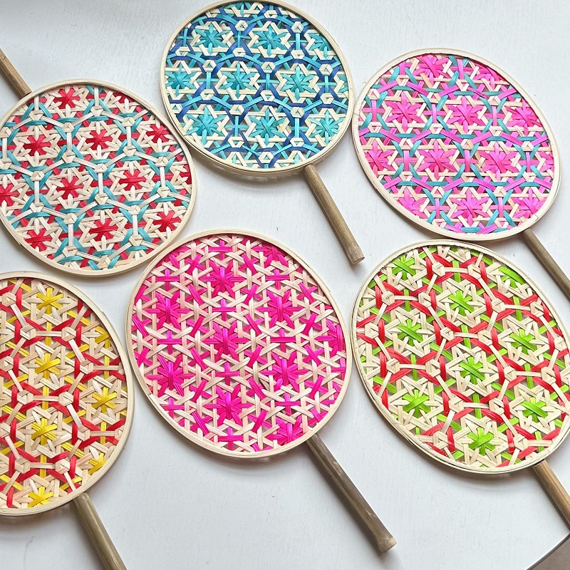 Ventilador de bambú de color antiguo ventilador de bambú de estilo chino de verano ventilador de bambú ventilador de bambú ventilador de bambú ventilador de cintura ventilador tejido a mano