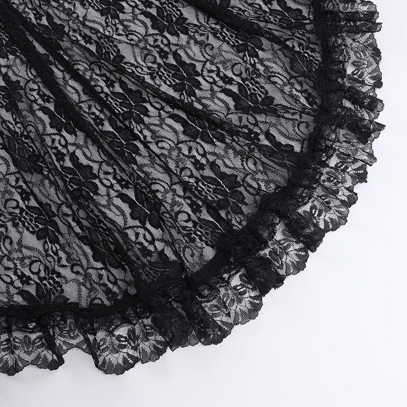 Autumn Lace Irregular Asymmetric Sexy off the Shoulder Tassel Top for Women