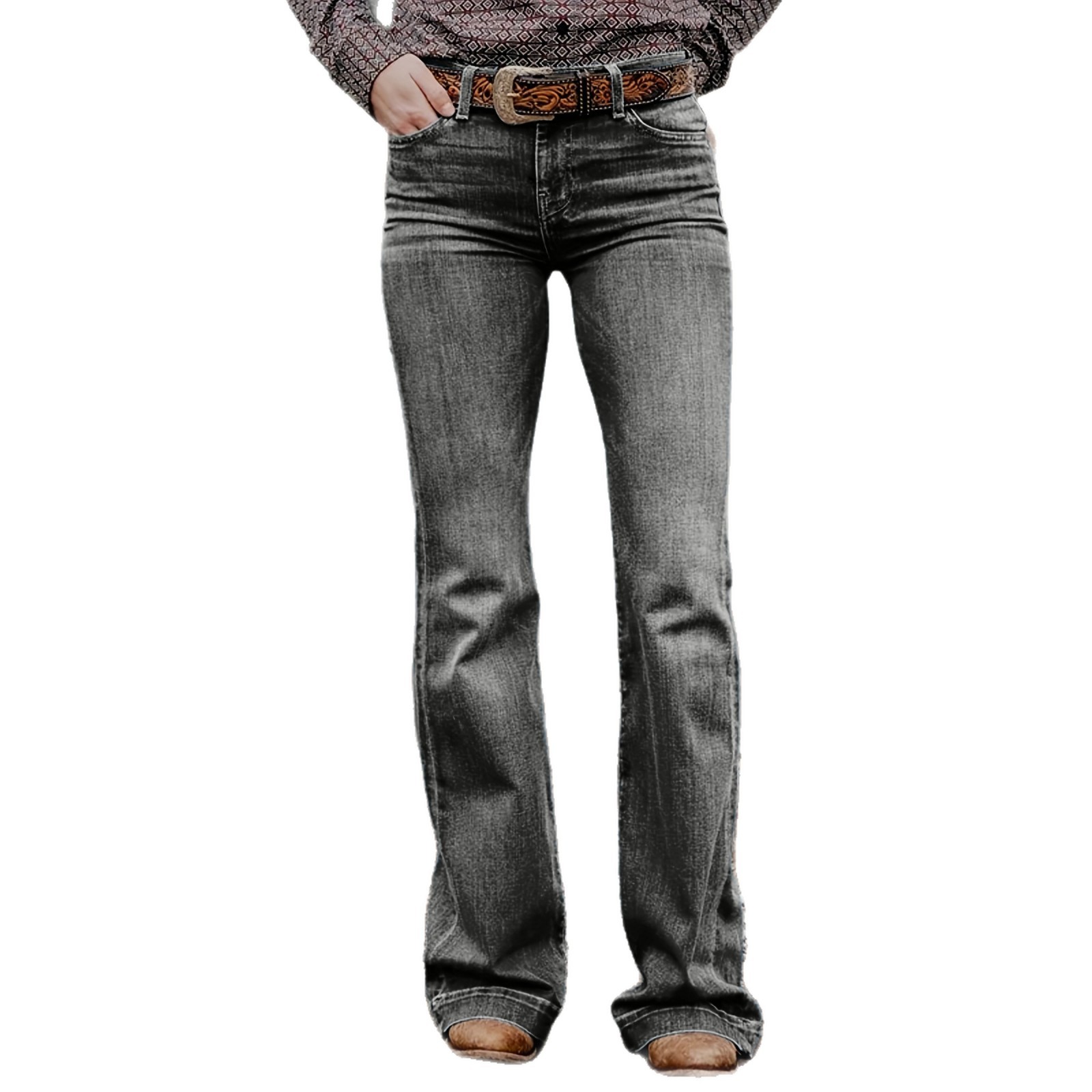 Women's Straight Leg Stretch Denim Jeans Embroidered Washed Vintage Style Casual New Arrival 2025_mkmklike.com
