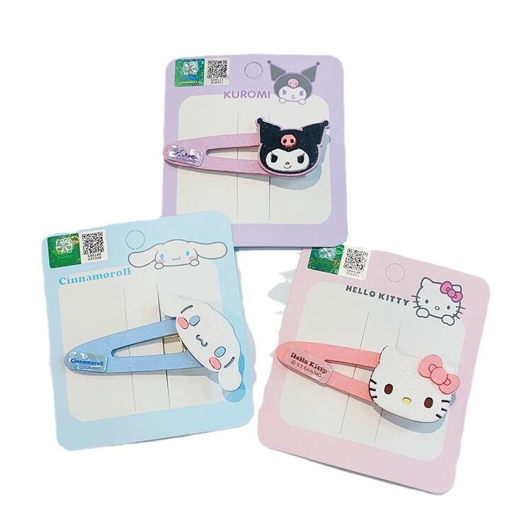 Hello Kitty, настоящий детский аксессуар для волос, милая высококачественная заколка для волос, челка