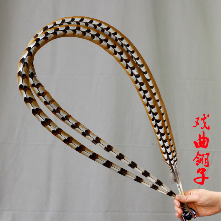 Sun Wukong Lianghua Dan Ópera de Pekín Ópera de Pekín rendimiento de color natural Peluga salvaje Peluga de pollo de plumas largas Lingzishan