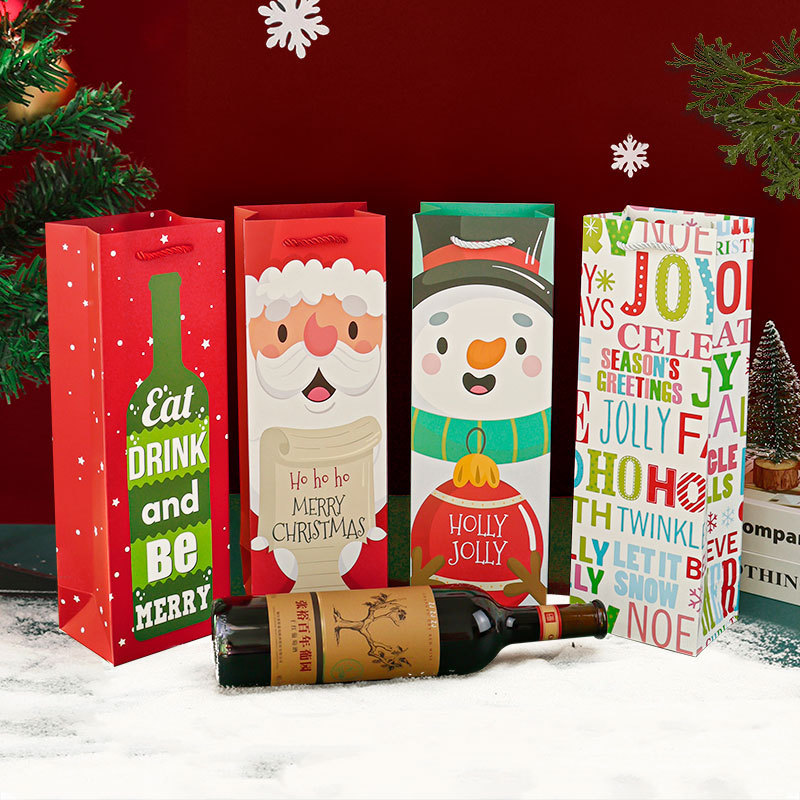ワインバッグは手提げ袋だけを入れて、新しいクリスマスワインのギフトバッグはワインバッグのシングルボトルのワイン紙袋が高級です。|undefined