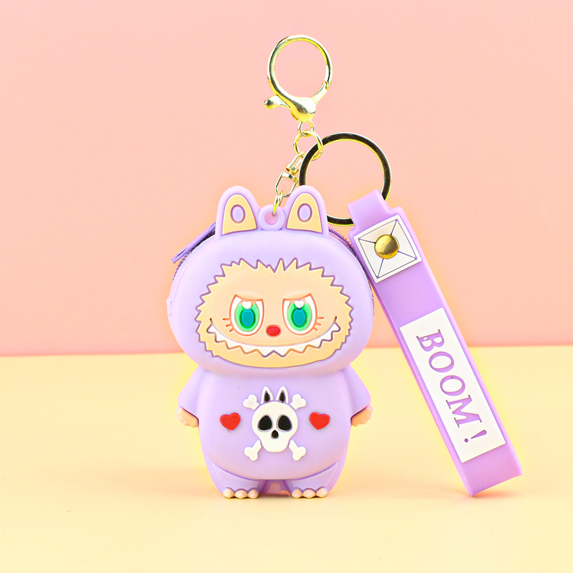 子供用ラブブ小銭入れシリコンプチギフトキーホルダーペンダントカードキャッチャーマシンプチギフトラブブ