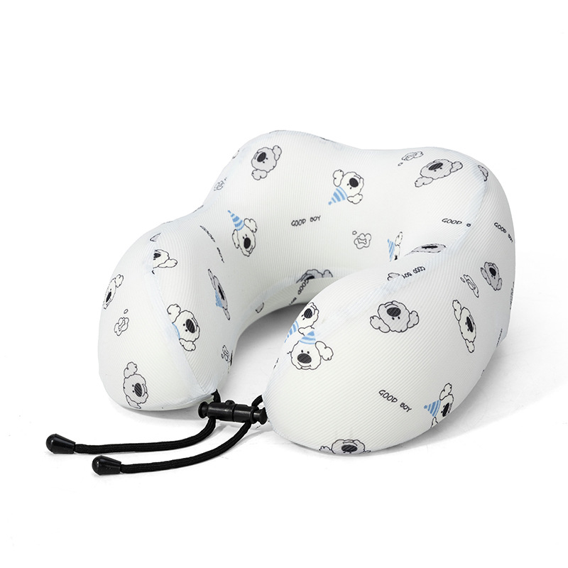 Verano helado sensación fría protección de cuello almohada en forma de U portátil almacenable memoria almohada de cuello de algodón almohada de avión almohada al por mayor existencias