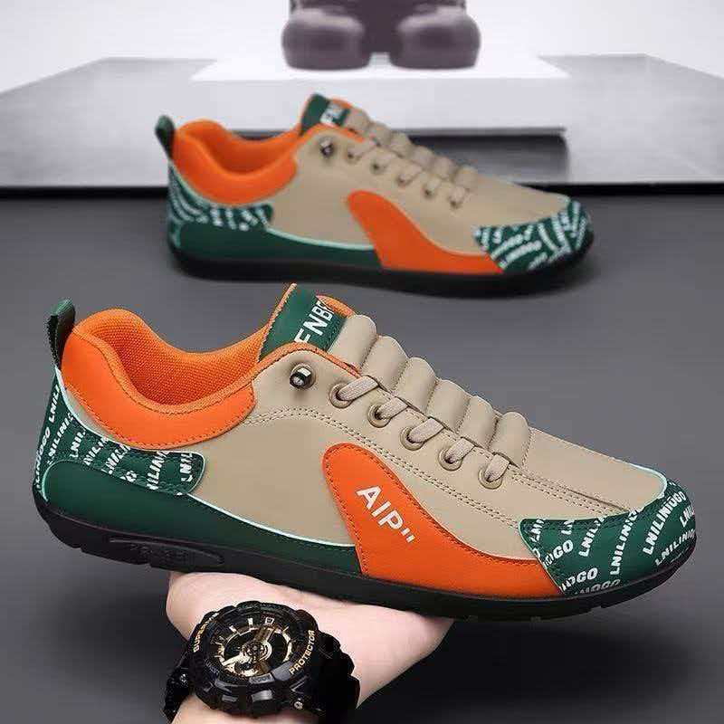 26 New Styles of Men's Casual Shoes, Trendy and Versatile Slip-On Sneakers, Colorful Men's Forrest Gump Shoes, Leather Soft-Soled Men's Shoes