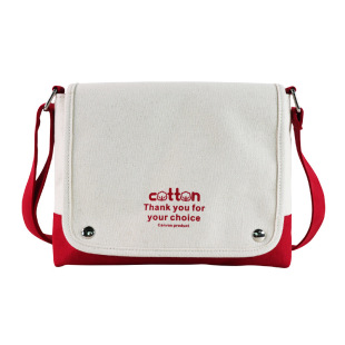 Korean version ins canvas crossbody bag women's bag new internet celebrity same style student small fresh flip shoulder bag customization