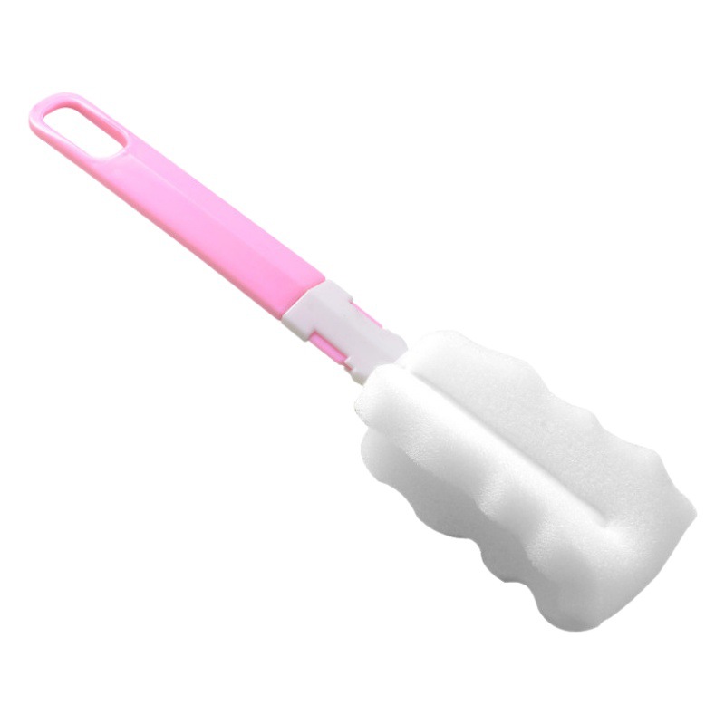 Household Sponge Bottle Brush with Detachable Long Handle, Cup Cleaning Brush with Replaceable Head, Folding Cup Brush Wholesale
