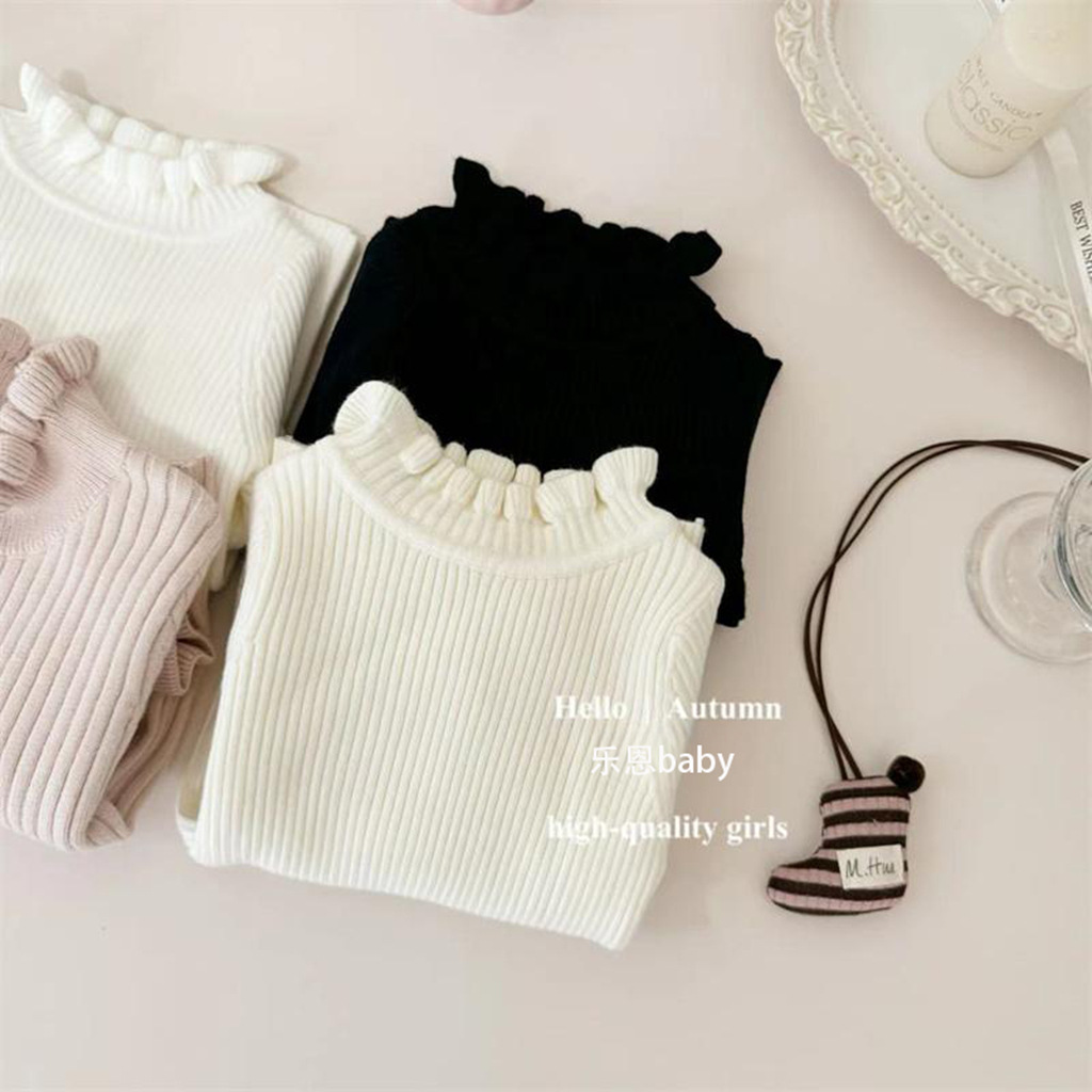 Children's base small princess costume, body-friendly knitted sweater, children's clothing 4