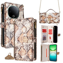 适用Vivo V60 Lite手机壳Y200i复古蛇纹Y28 4G皮质翻盖手机保护套