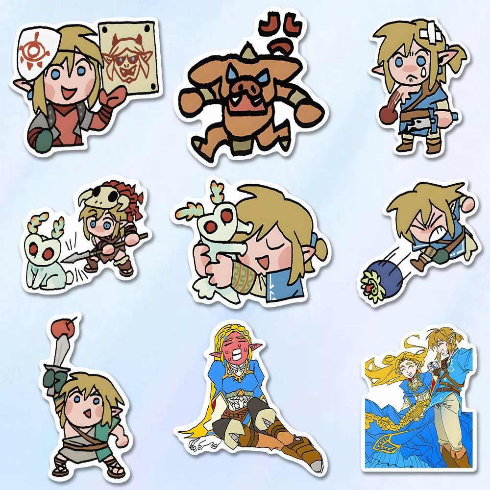 104 двухмерная игра Legend of Zelda наклейки Q-версия Линк Зельда выражение настенная наклейка самоклеящаяся