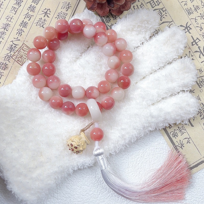 눈이 내리는 복숭아 가지 [둥근 구슬]