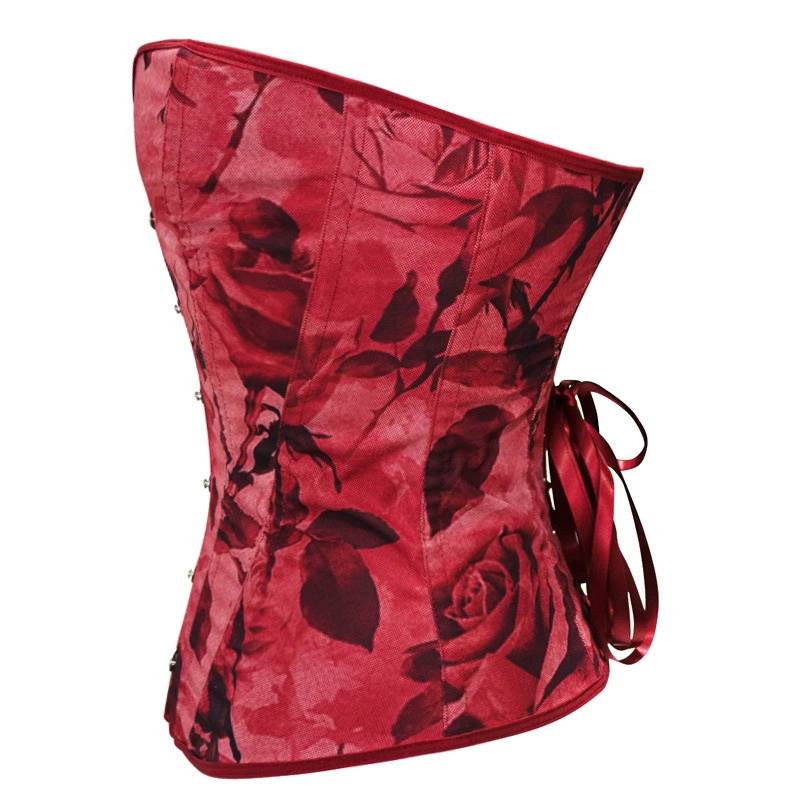 Новый стиль корсетного топа в росписи с бретелями, корсет-пояс с косточками для коррекции живота и push-up эффекта