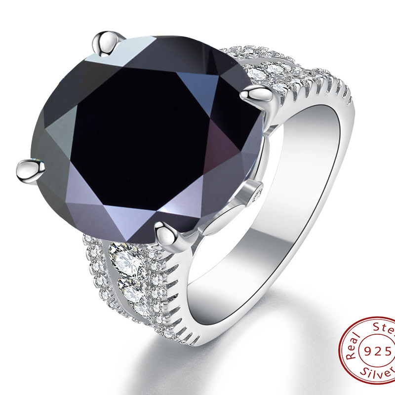 Anillo de diamante de mosan de 10 quilates transfronterizo de color D para mujeres s925 plata esterlina platino 950 anillo de diamante de lujo