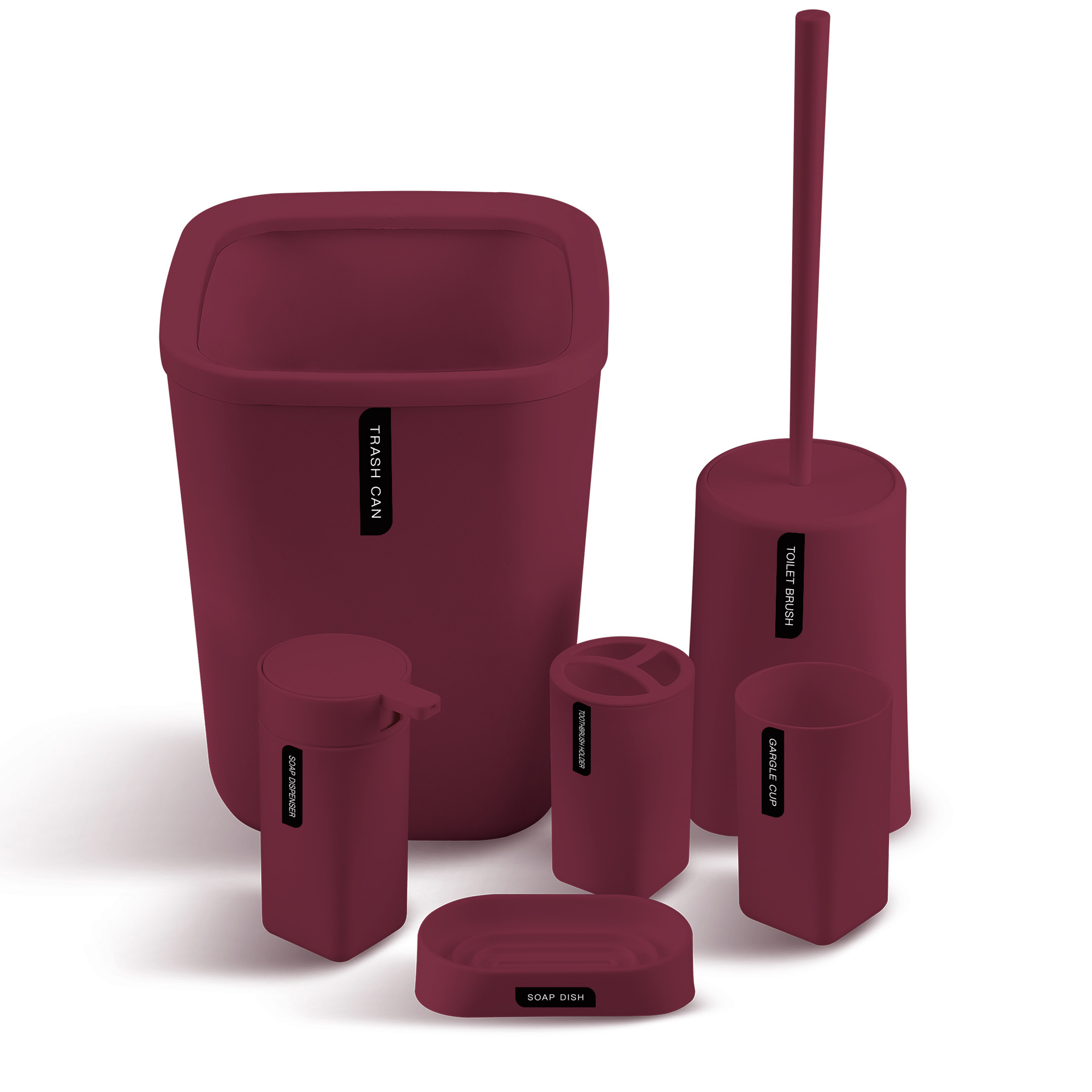 Suministros de baño conjunto de seis piezas Tianyuan lugar enjuague bucal Taza cepillado rack caja de jabón Baño de almacenamiento traje de baño de lavado