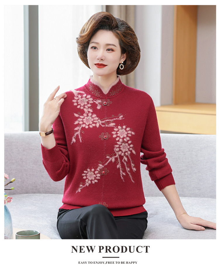 E5988 670K ÁO LEN NỮ TAIRYA ÁO LEN MÙA XUÂN THU ĐÔNG TRUNG NIÊN DÀY ẤM THỜI TRANG NỮ G02 SẢN PHẨM MỚI