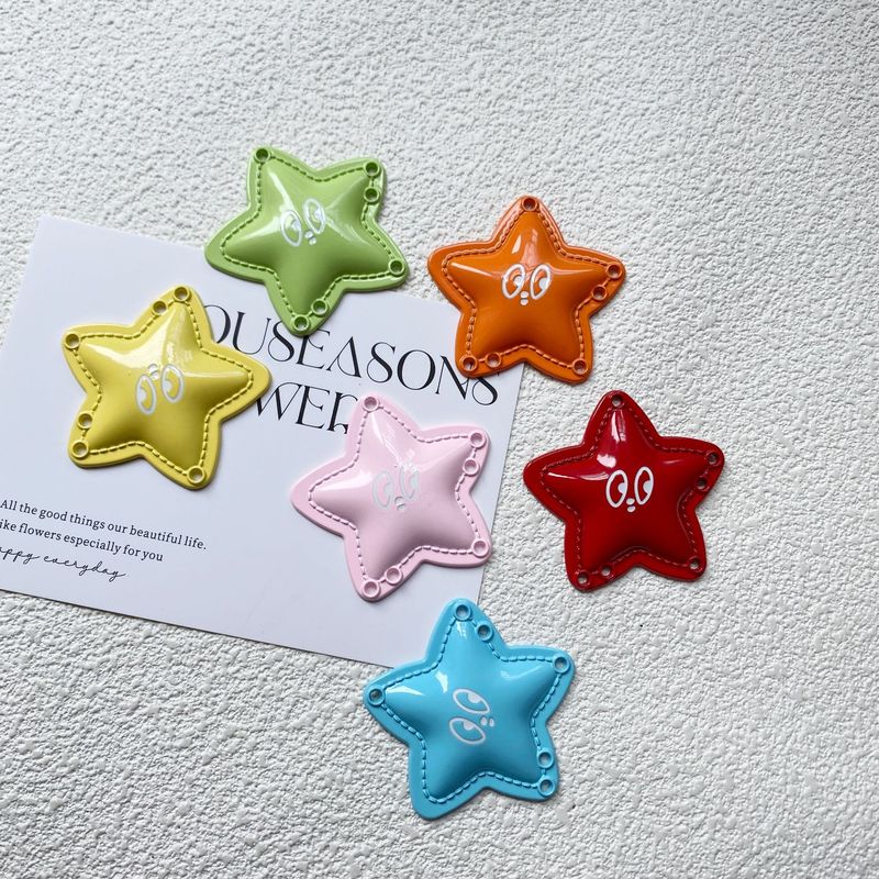 クリエイティブキャンディーカラー五芒星合金ペンダントペンダント手作り DIY 携帯電話チェーンバッグキーホルダージュエリーアクセサリー|undefined