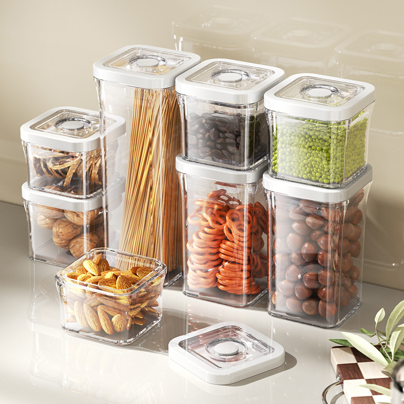 真空密封缶食品グレードの家庭用キッチン鮮度保持ボックス穀物収納ボックス密封された保存缶保存缶|undefined