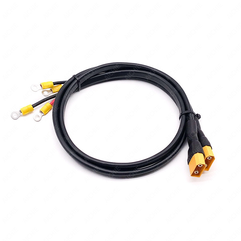 Electric Vehicle Xt90 to 5.5-5 Ring Terminal Flat Wire High Current Charge and Discharge Xt90 Plug Wire Customization