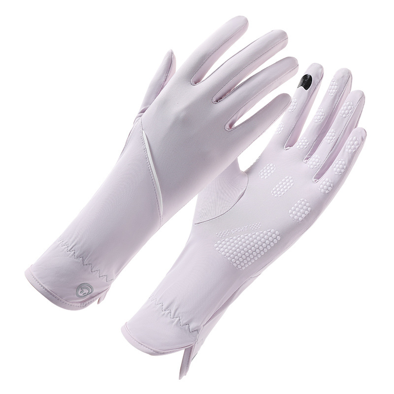 Guantes de protección solar de verano para mujeres anti-UV anti-deslizante delgado hielo al aire libre guantes de protección solar de hilo original