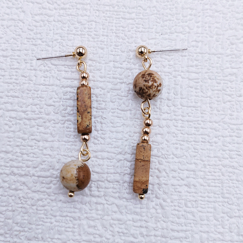 Asymmetrical retro earrings