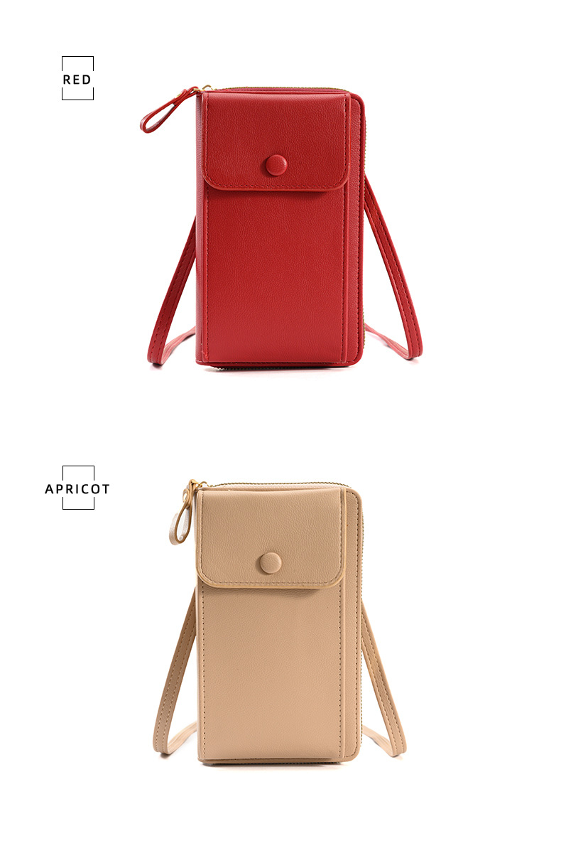 Women's Spring&summer Pu Leather Solid Color Basic Square Zipper Phone Wallet display picture 7