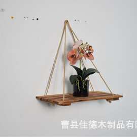 源头工厂松木碳化挂件置物架装饰挂件木质装饰牌