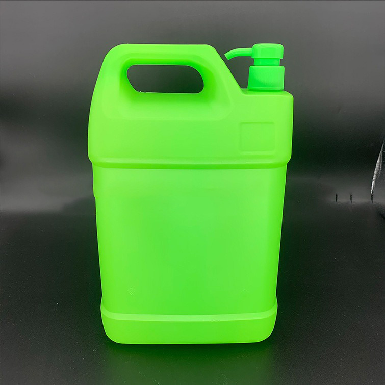 5升加厚洗洁精桶5l散装pe洗洁精壶5公斤黄色泵头洗洁精瓶厂家供应