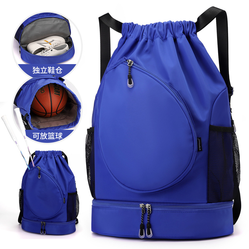 Bolsa de bádminton de bolsillo, mochila, bolsa de almacenamiento deportiva a prueba de agua de gran capacidad, mochila de cuerda de viaje para mujeres