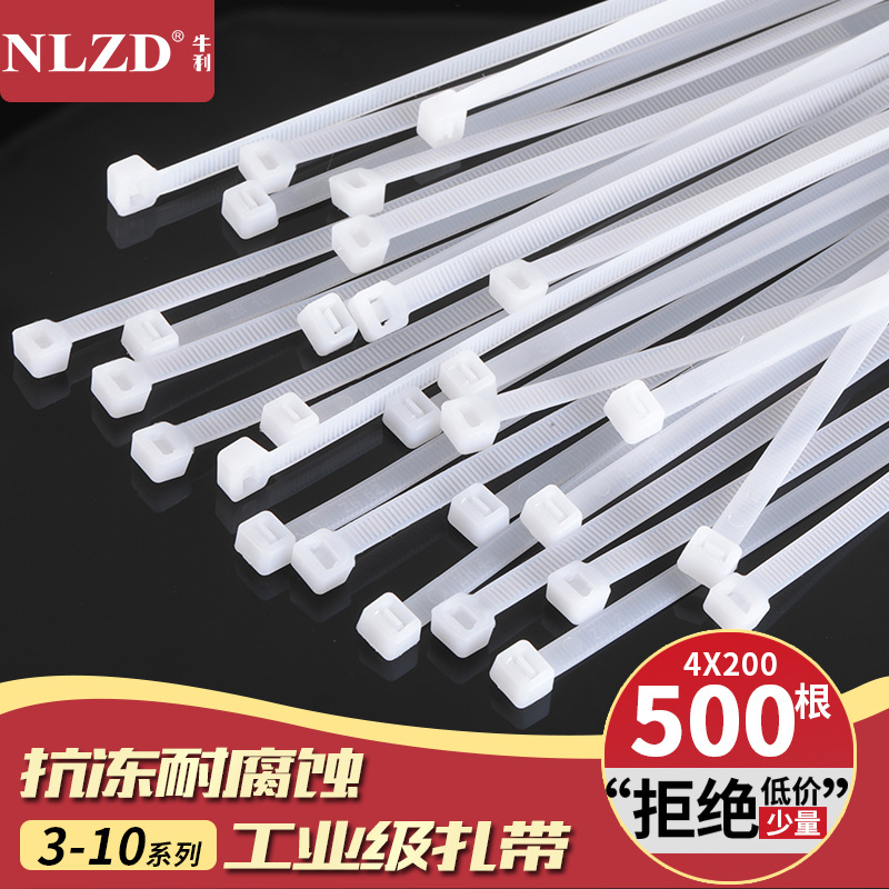 尼龙扎带3*100*4*150*4*200*5*300*8*350*10*400塑料扎带厂家批发