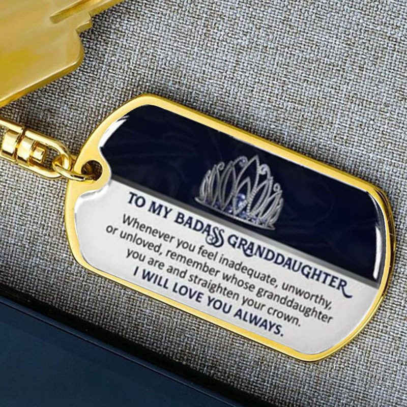 Cruz-frontera creativa simple DIY llavero de acero inoxidable epoxi colgante de acero de titanio europeo y americano clave colgante joyería al por mayor