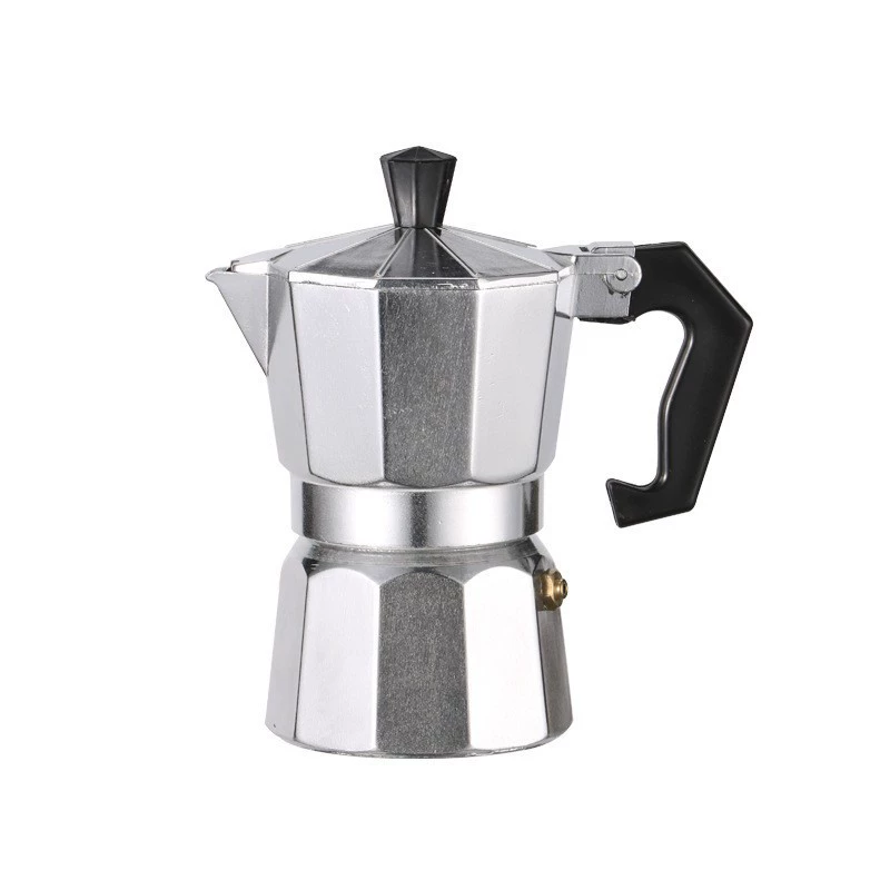 Гейзерная кофеварка Moka, восьмигранная алюминиевая кофеварка по-итальянски для эспрессо