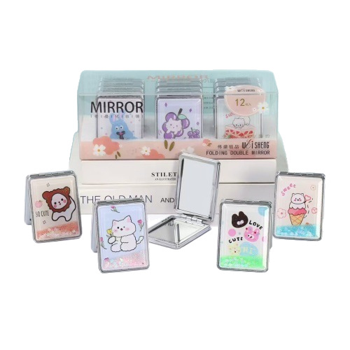 19 tipos de espejo de maquillaje - 1 espejo plegable de escritorio pequeño espejo de vestir espejo de maquillaje portátil para mujeres espejo de maquillaje doméstico espejo de belleza al por mayor