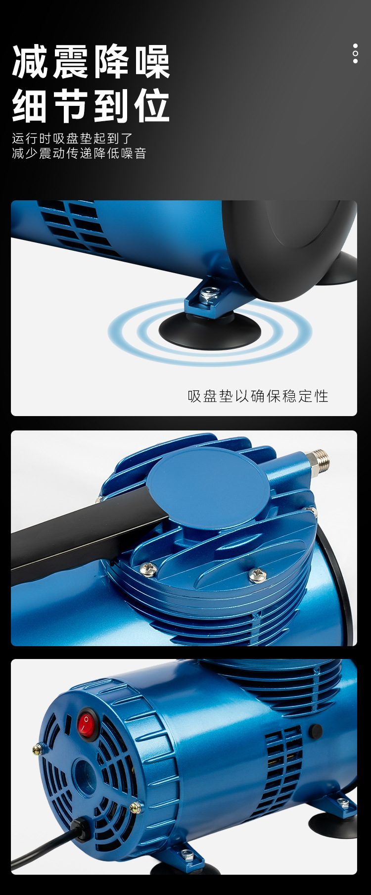 Oil-Free Small Air Compressor As-06 for Home Use, Dental, Mini Tattoo, Spray Painting, Woodworking, and Painting Tools, Silent Operation